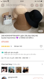 Mũ bucket heominhon vành thẳng 💜