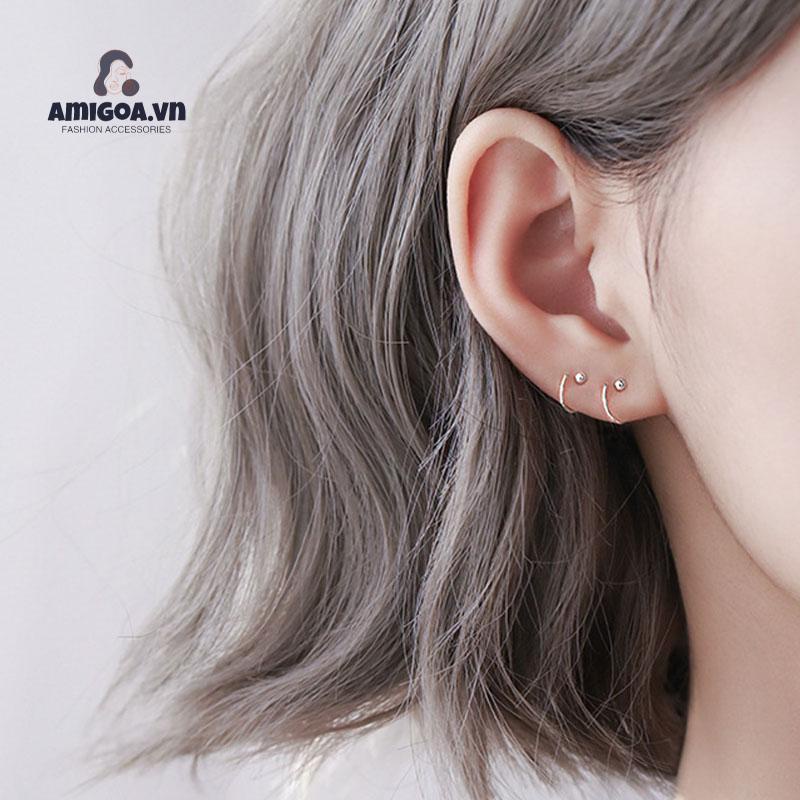 ✨✨Đôi hoa tai hợp kim dáng tròn kiểu dáng độc đáo thời trang cho nữ
