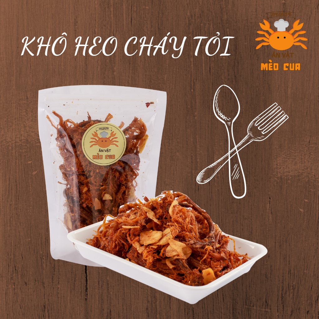 Khô Heo Cháy Tỏi 200g - Ăn Vặt Mèo Cua | BigBuy360 - bigbuy360.vn