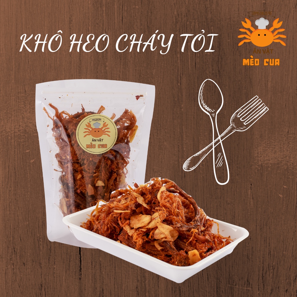 Khô Heo Cháy Tỏi 200g - Ăn Vặt Mèo Cua