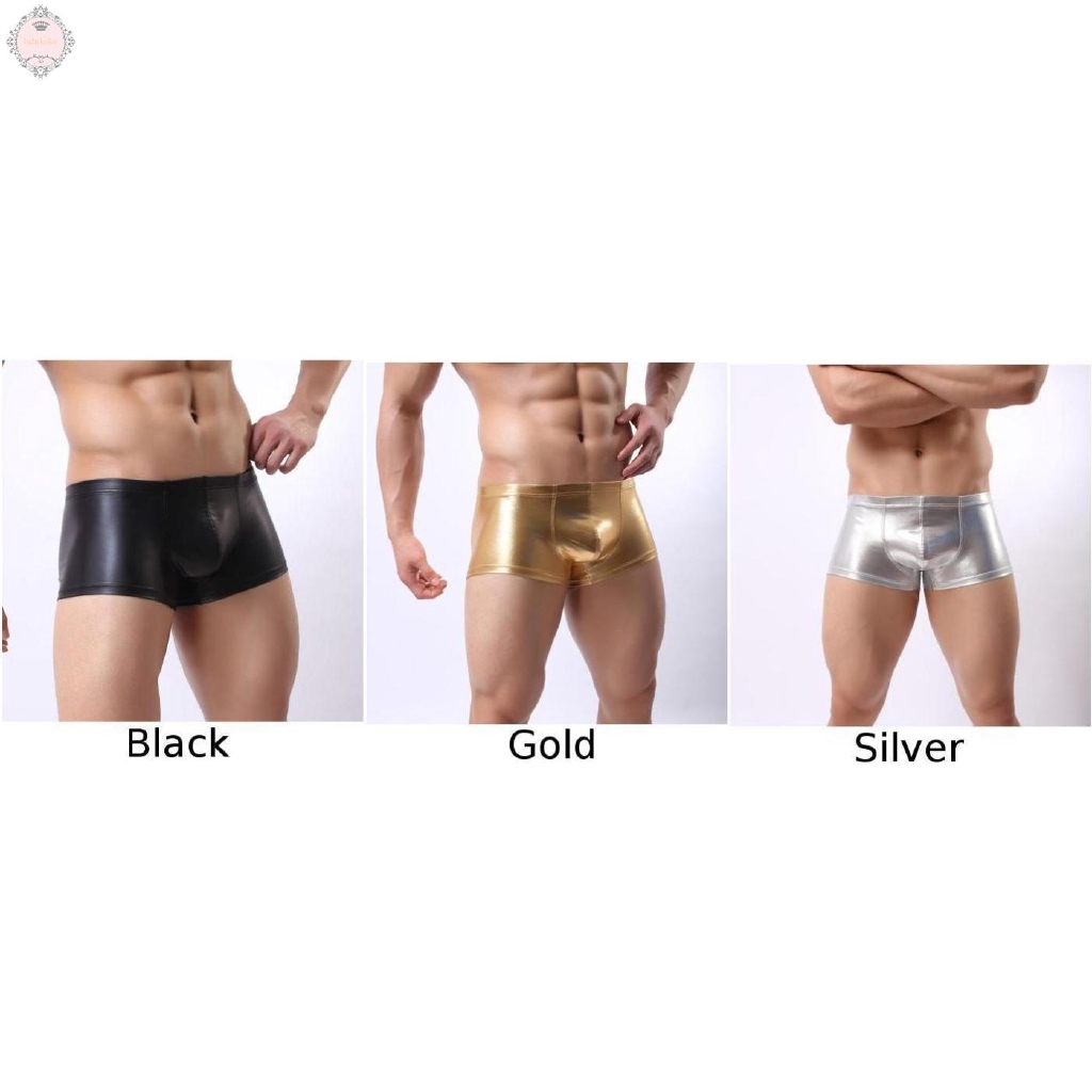Quần lót boxer làm từ da thời trang quyến rũ dành cho nam