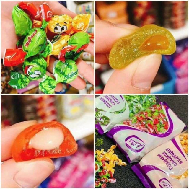 Kẹo dẻo trái cây nhân siro Konti Nga
