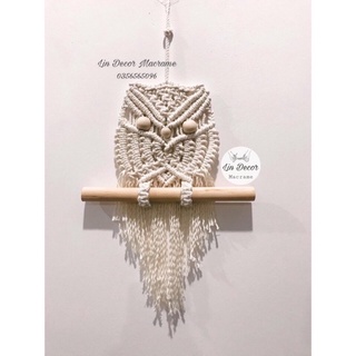 Macrame cú trang trí tường lt13