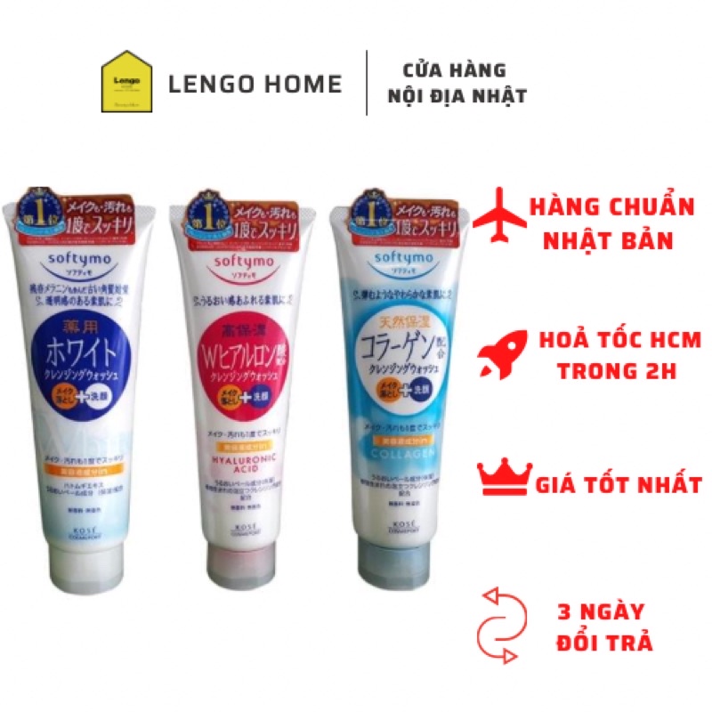 [Hàng Nhật nội địa]Sữa rửa mặt Kose Softymo 190g (Nhật bản)