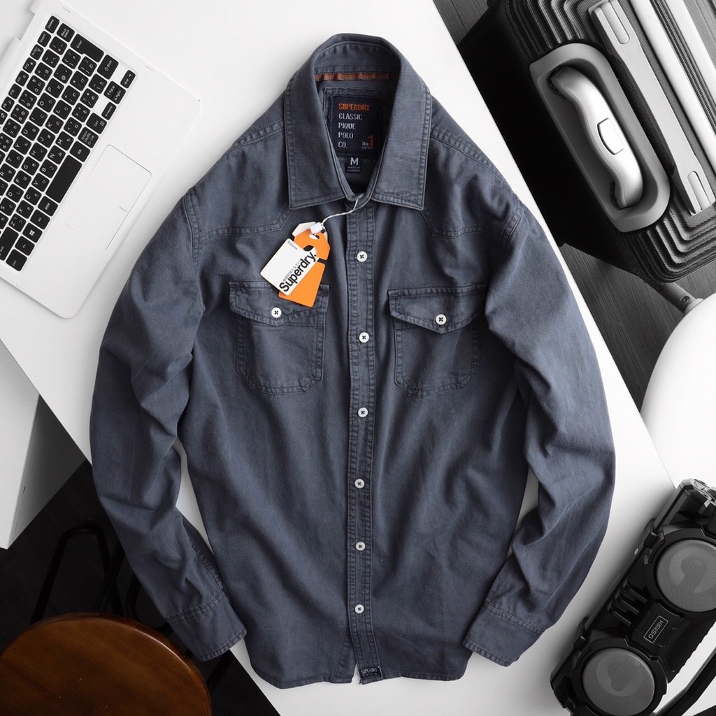 Sơ-mi Denim vải Kaki cực đẹp | BigBuy360 - bigbuy360.vn