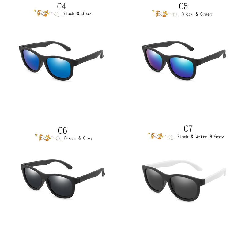 Kính mát tròn phân cực dành cho trẻ em thời trang cổ điển