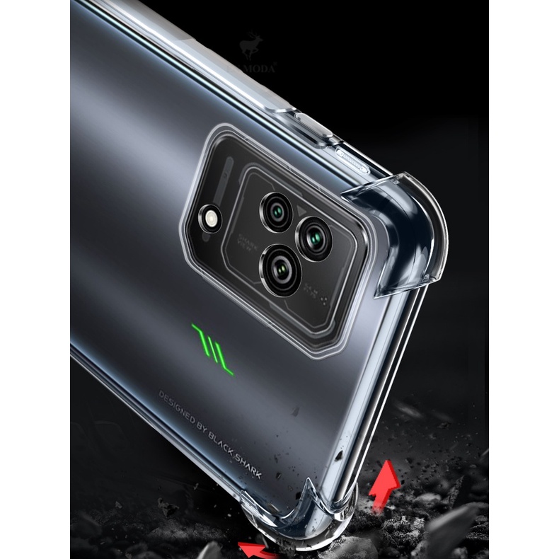 Ốp lưng Black Shark 5 dẻo trong suốt lồi 4 góc ôm khít máy hạn chế ố vàng