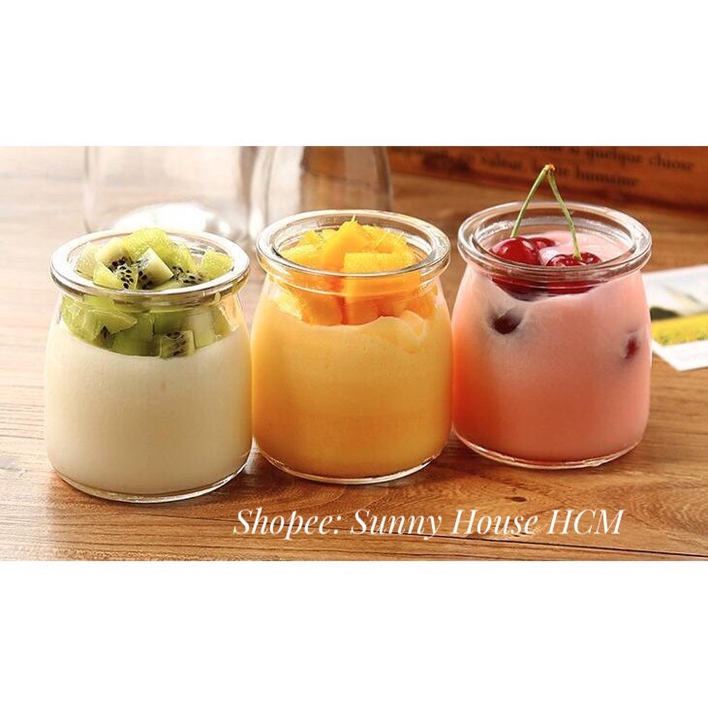 Hũ Thủy Tinh Có Nắp 200ml (Loại Siêu Dày Chất Lượng) Làm Sữa Chua, Váng Sữa, Bánh Flan,... | BigBuy360 - bigbuy360.vn