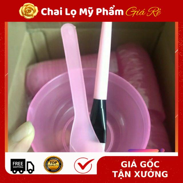 [RẺ VÔ ĐỊCH] Bộ dụng cụ trộn mặt nạ (bát + cọ + que) dùng trong spa , phụ kiện du lịch