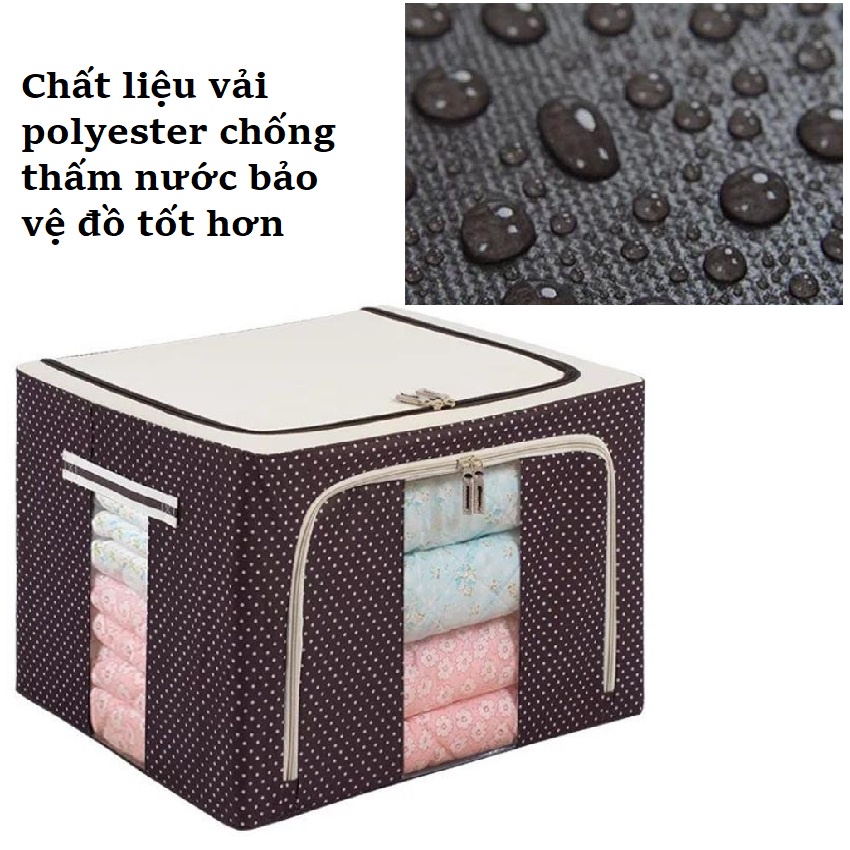 Bigsize - Túi Đựng Chăn Màn Khung Sắt - CHỐNG BỤI, CHỐNG ẨM MỐC, Gấp Gọn Tiện Lợi, size 50cm x 40cm x 33cm