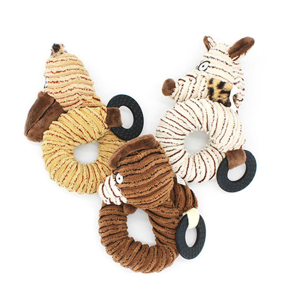 Đồ Chơi Nhai Gặm Hình Ngựa Vằn / Cáo Có Tiếng Kêu Tương Tác Cho Thú Cưng