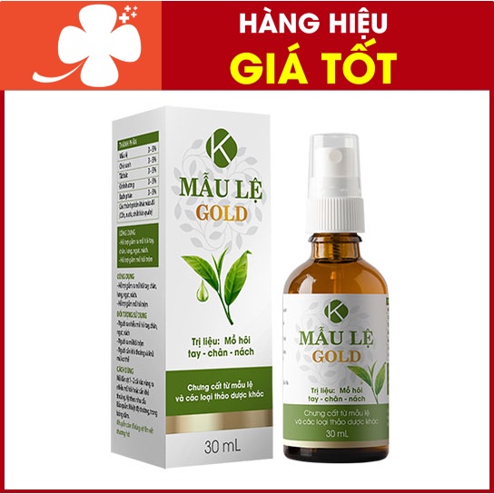Xịt hôi nách Mẫu Lệ Gold - dạng xịt, dùng hỗ trợ làm giảm mồ hôi tay – chân – nách, chiết xuất từ thiên nhiên (30ml)