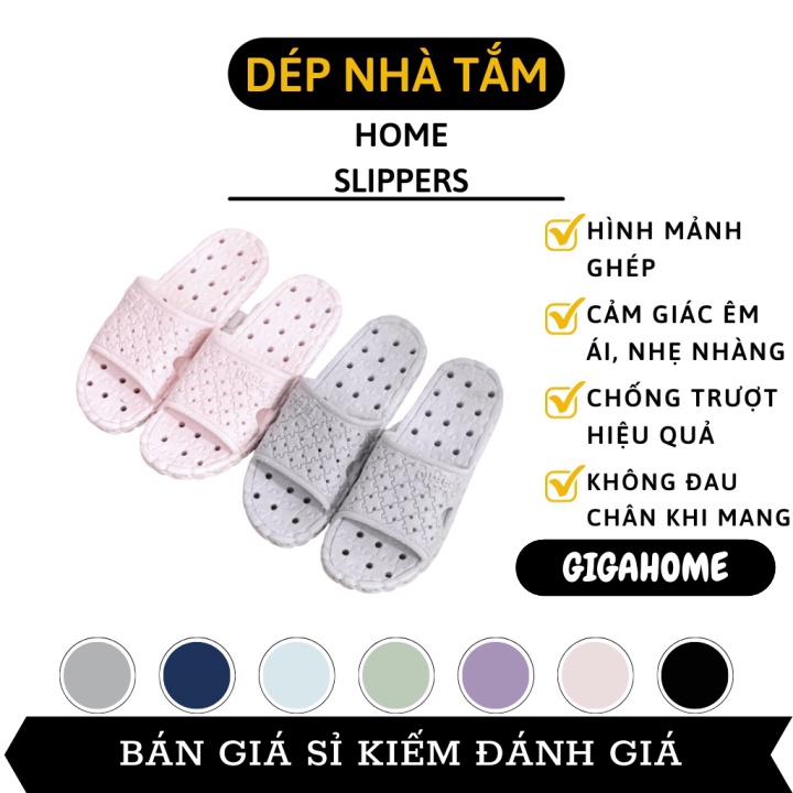 Dép Đi Trong Nhà GIGAHOME Dép Nam Nữ  Xốp Lỗ Thoát Nước Mang Nhà Tắm, Văn Phòng 7270