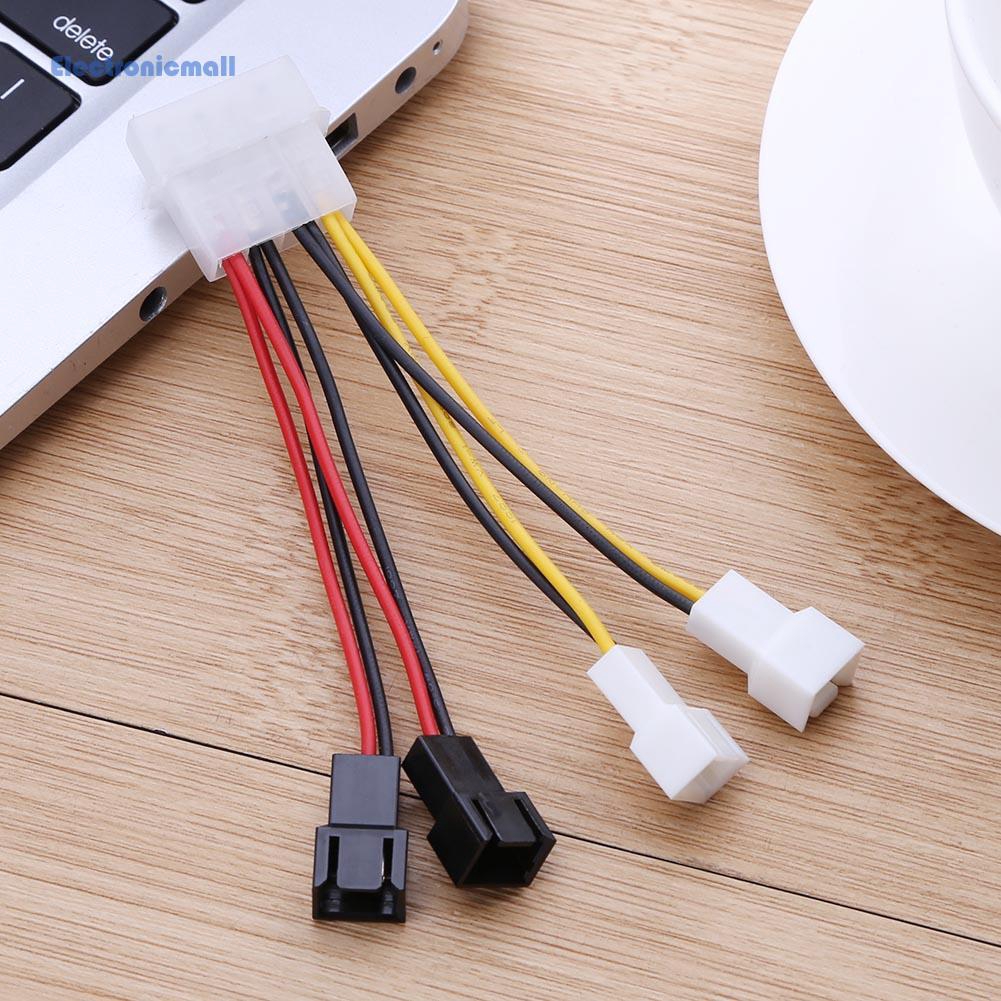 1 Cáp Chuyển Đổi Từ 4-pin Molex Sang 3-pin 12vx2/5v X 2