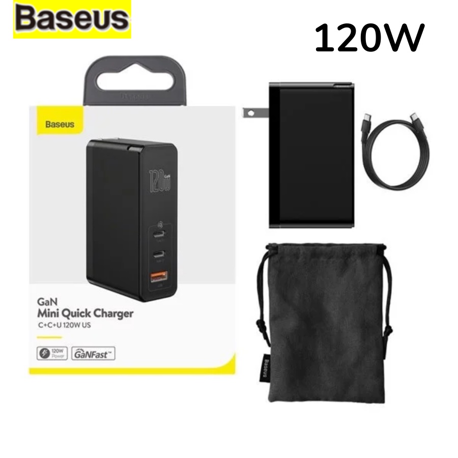 Bộ sạc nhanh đa năng GaN2 Pro Quick Charger công suất 120W 3.0A, type C to C, type C to Lingtning, type C to USB LVJ002