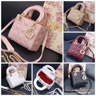Túi xách dior lady mini fullbox kèm dây đeo chéo