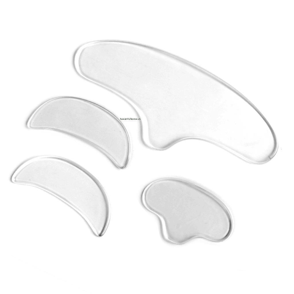 Bộ Miếng Đệm Silicon Mềm Chăm Sóc Da Chống Nếp Nhăn Có Thể Tái Sử Dụng