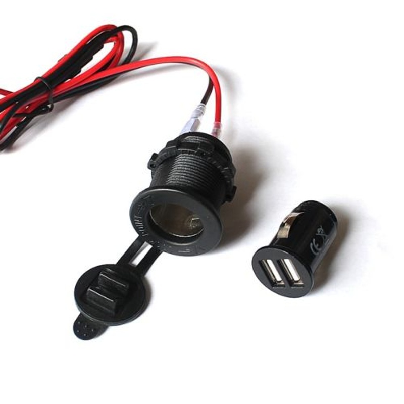 Bộ Sạc Điện Thoại Chống Thấm Nước Hai Cổng USB Cho Xe Mô Tô Mới