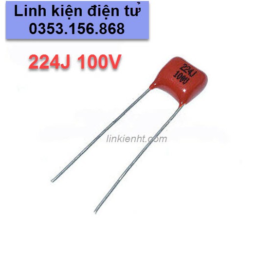 TỤ ĐỎ CBB 224J 100V 220NF