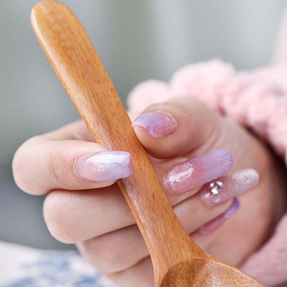 YIYU Muỗng Gỗ Tự Nhiên Dùng Ăn Súp Tiện Dụng