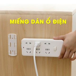 Miếng dán ổ cắm điện tháo lắp tiện dụng - Giá đỡ treo tường thông minh