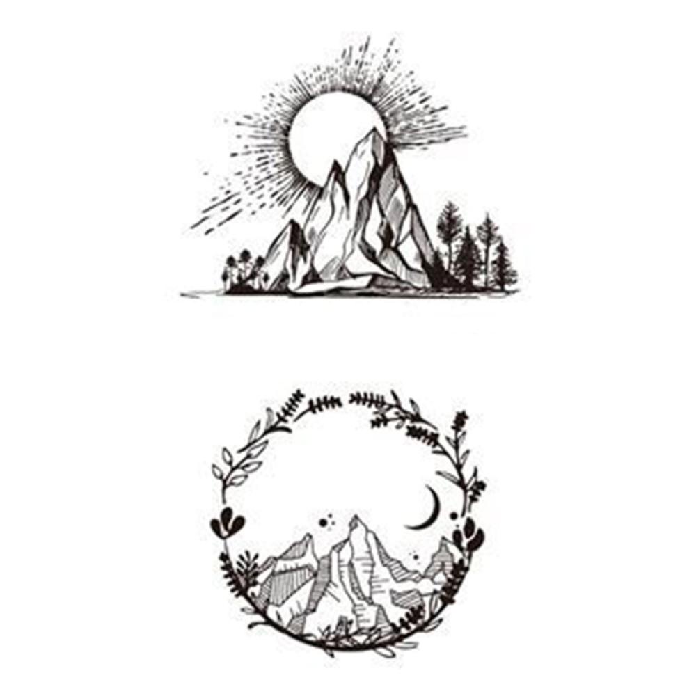 Hình Xăm Dán Trang Trí Cơ Thể Tạm Thời Chống Nước Lâu Trôi A7M4 Màu Đen