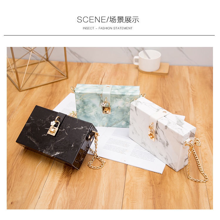 Túi Xách JASMIN NOIR Da Pu Phối Dây Xích Thời Trang Dành Cho Nữ