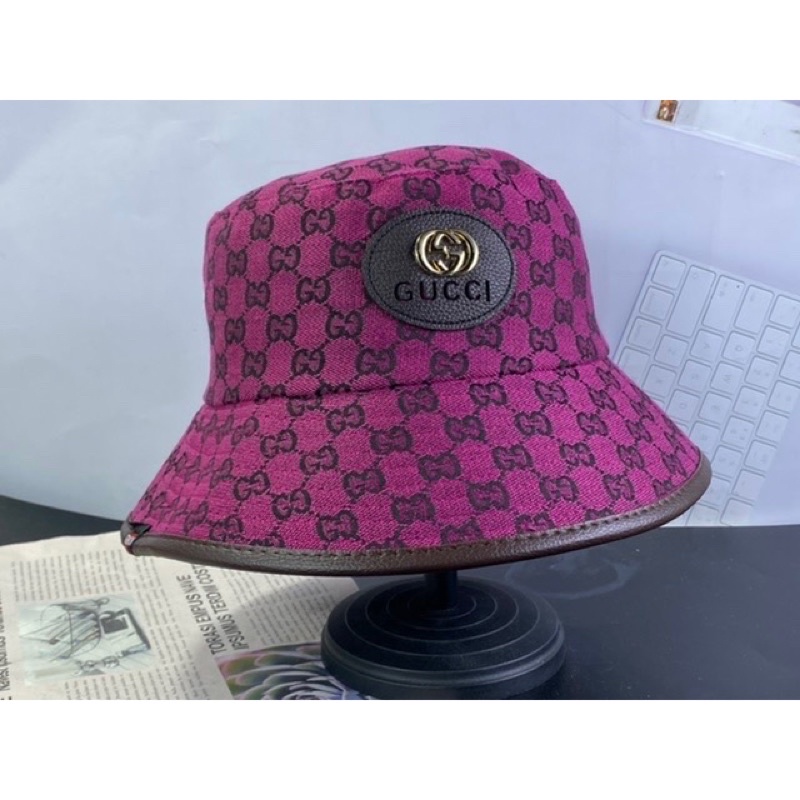 Nón bucket nam nữ, bo cụp unisex ligo gcc mẫu viền da cao cấp