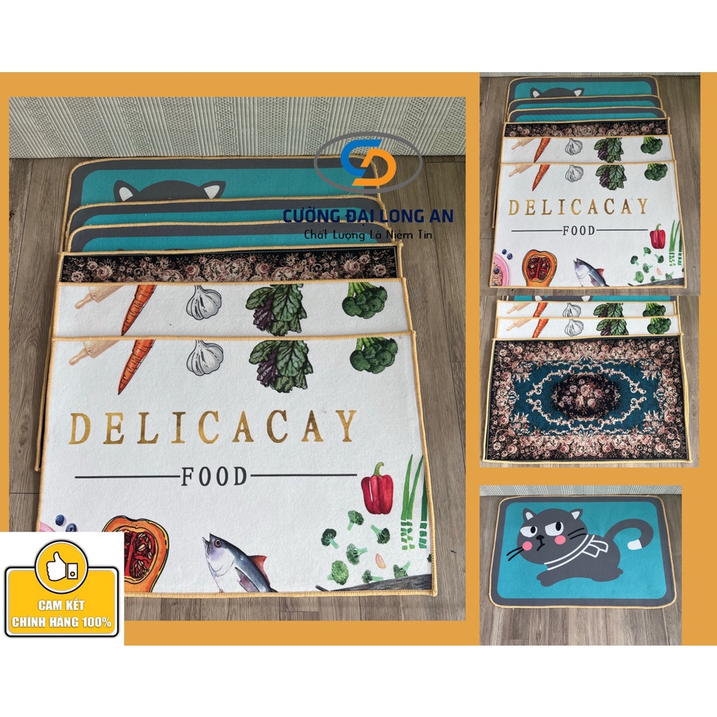 Thảm chùi chân bằng lông nhung chống trượt cao cấp size 40cmx60