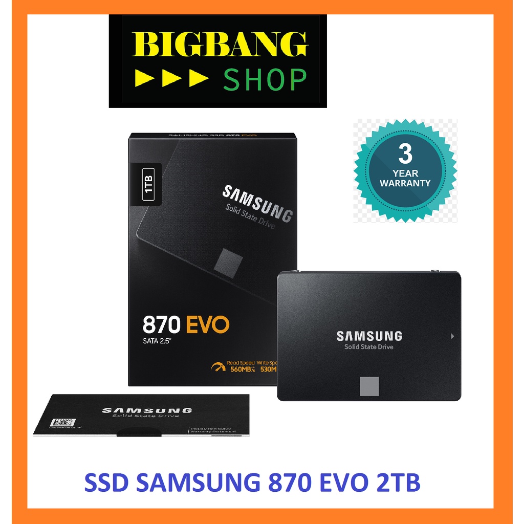 Ổ cứng SSD samsung Evo 870 laptop –1TB, 2TB bảo hành 5 năm chính hãng samsung