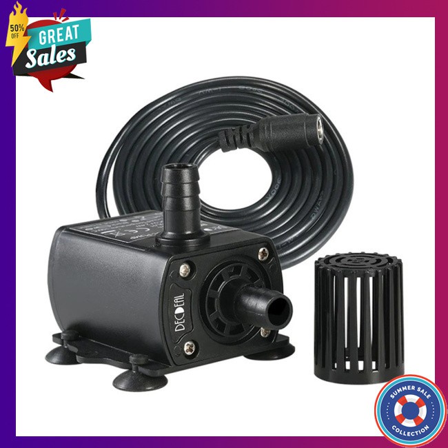 Máy Bơm Chìm Không Chổi Than Mini 12v 6w Cho Bể Cá