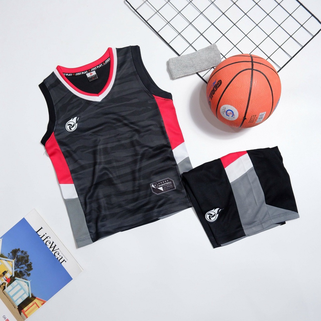 Bộ Quần Áo Bóng Rổ Trẻ Em Jumper - Vải Mè Dệt Thoáng Mát