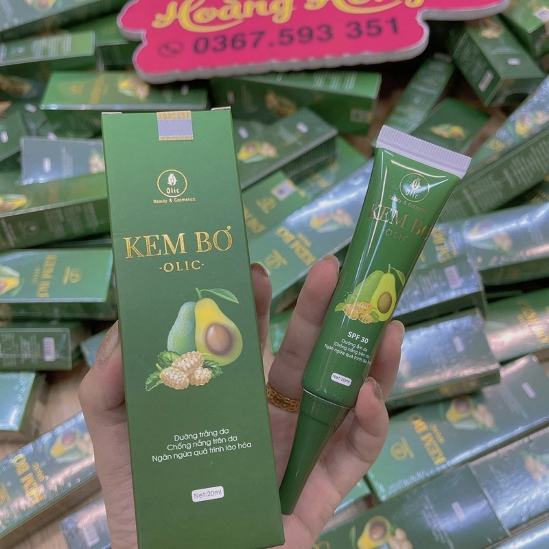 Kem Bơ Olic - kem Bơ cấy trắng Nano Olic có tem check hàng công ty
