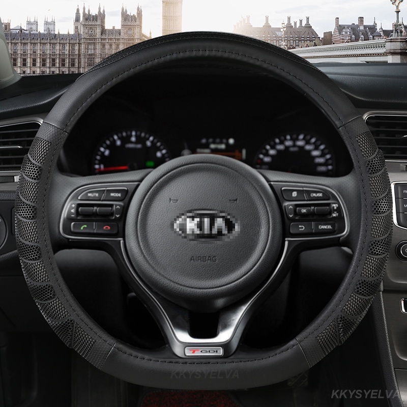 Bọc Vô Lăng Xe Hơi Bằng Da PU Chống Trượt Cho Kia Sportage Sid Rio 3 Soul Sportage Ceed Sorento Cerato K2 K3 K4 K5 KX3