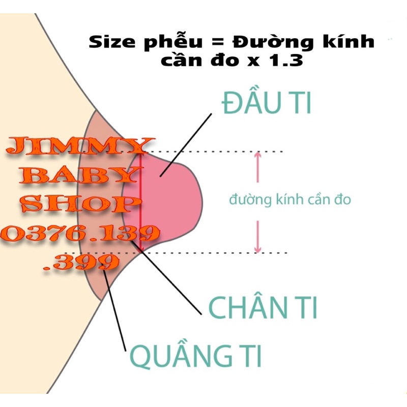 Phụ kiện máy hút sữa đủ size - Dùng cho medela