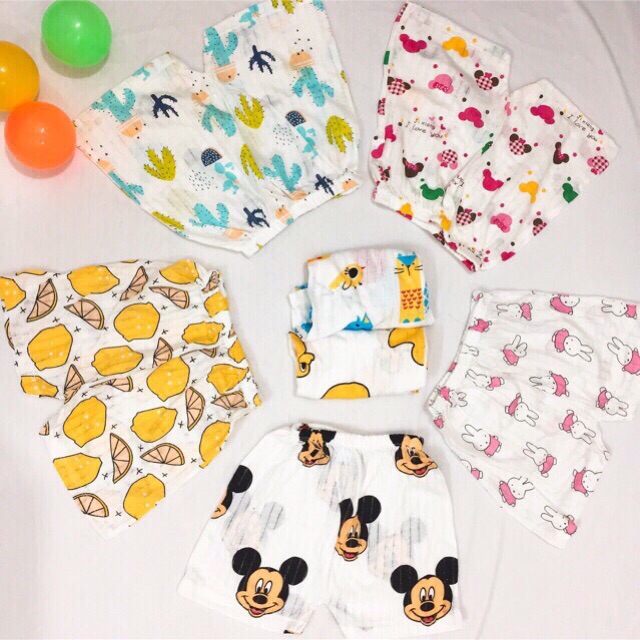 Set 10 chiếc quần đùi cotton giấy