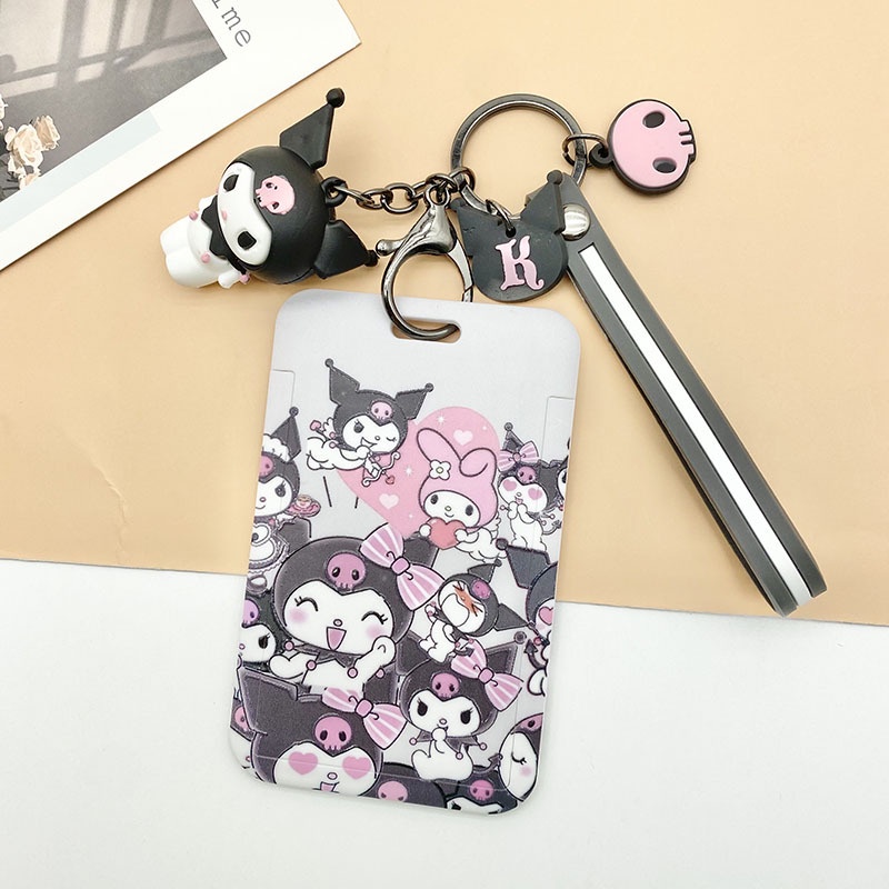 Bao Đựng Thẻ Có Dây Đeo Hình Hello Kitty Dễ Thương Giá Đỡ