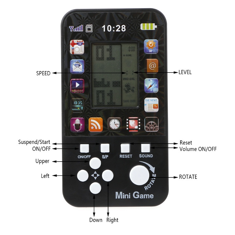 Máy chơi game xếp gạch brick game huyền thoại (Tặng kèm 2Pin AAA SIÊU BỀN)