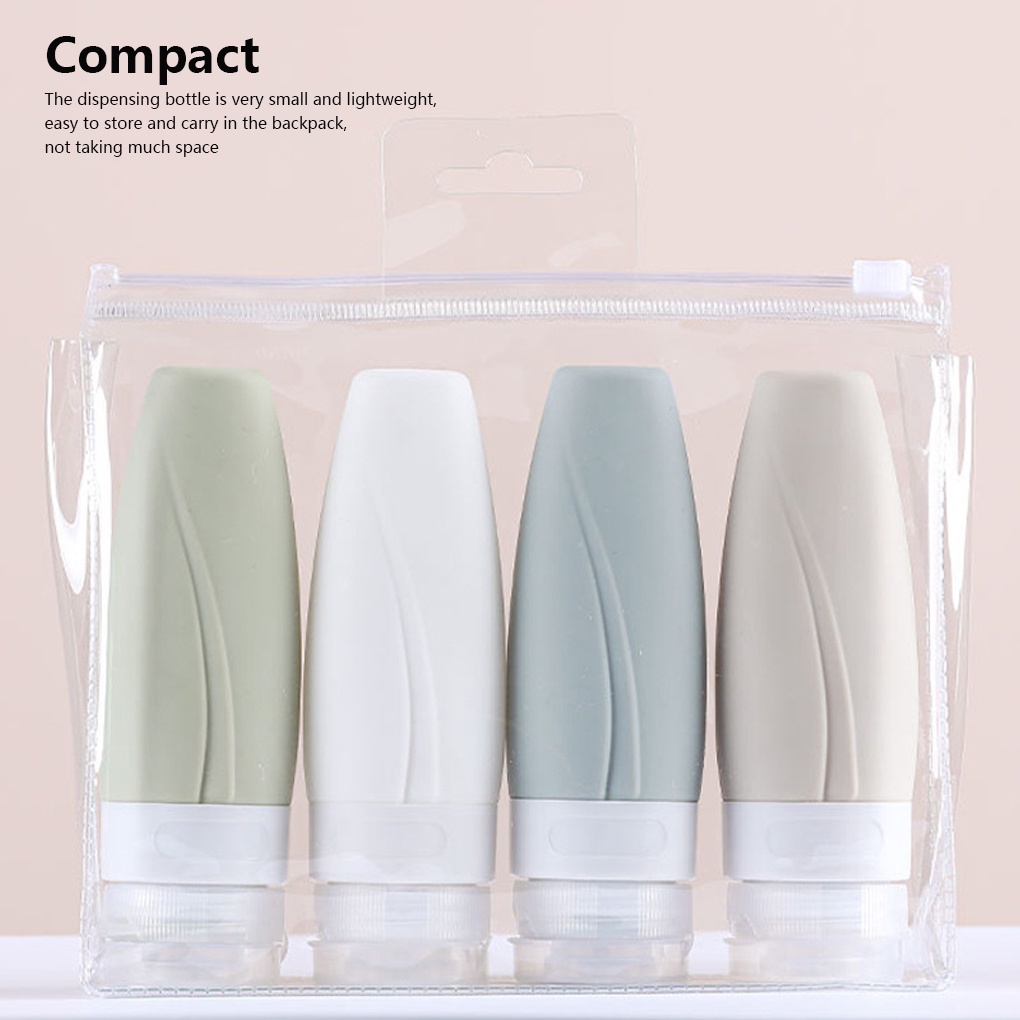 [Kitch]Travel Dispenser Bottle Face Wash Toothpaste Makeup Empty Squeeze Tube Leakproof Mini Container Personal Care