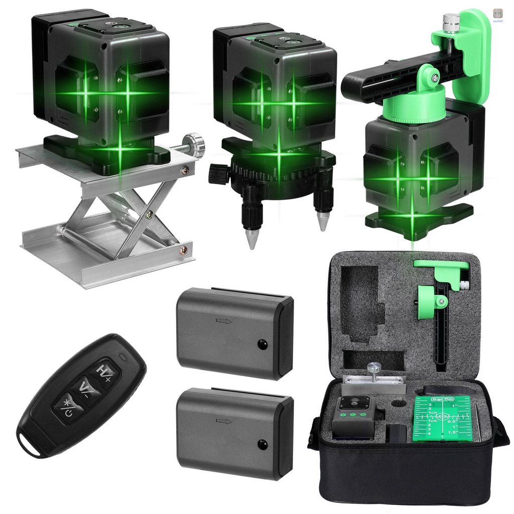 Máy Đo Bằng Tia Laser Mini 12 Đường Đa Năng 3 Cấp Độ° Máy Cân Bằng Pin Lithium Tự Động Sạc USB Với Đường Kẻ Ngang