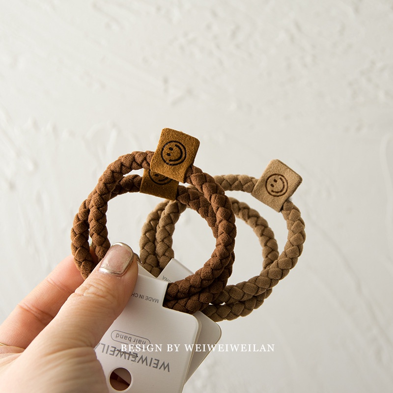 [Bộ 2] Dây Buộc Tóc Dây Cột Tóc Hàn Quốc Màu Cà Phê Phụ Kiện Thời Trang Cho Nữ AB075