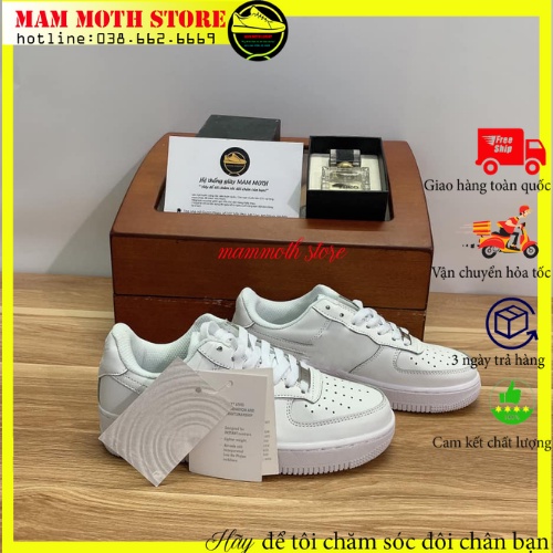 Giày thể thao sneakert full trắng bản trung hàng 11 cao cấp full size nam nữ SHOP MAMMOTH | BigBuy360 - bigbuy360.vn