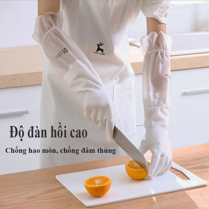 Găng tay cao su lót nỉ ấm áp