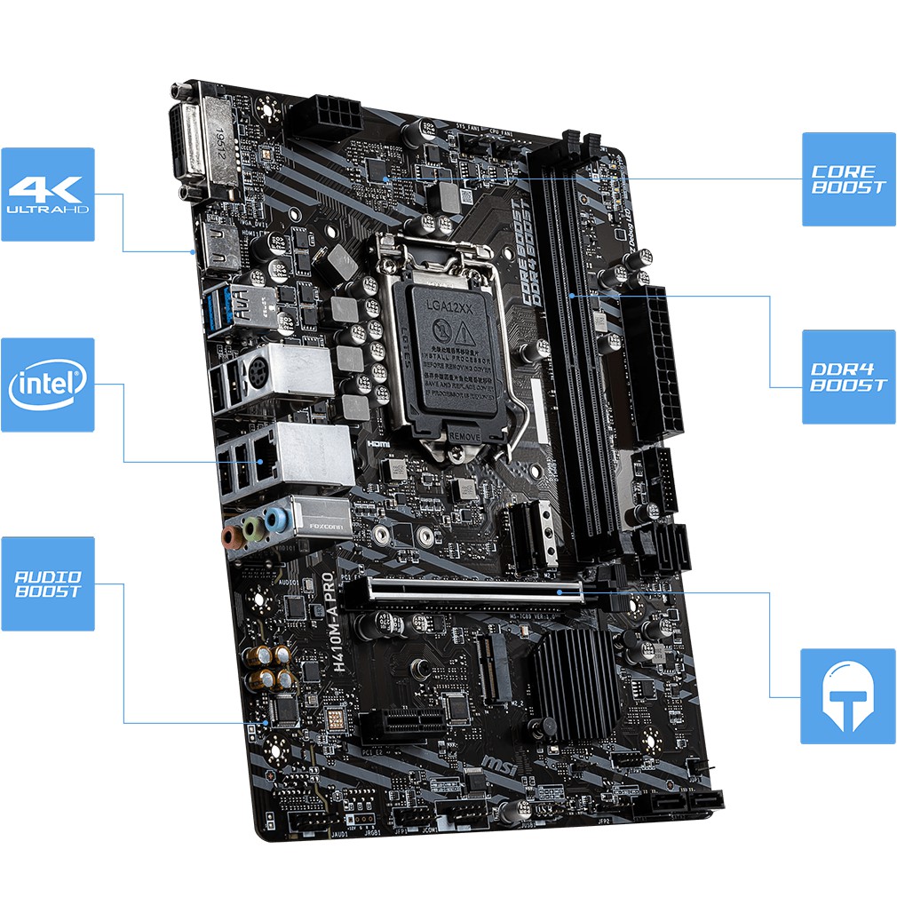 Bo mạch chính MSI H410M PRO Chipset Intel H410/ Socket LGA1200/ VGA onboard