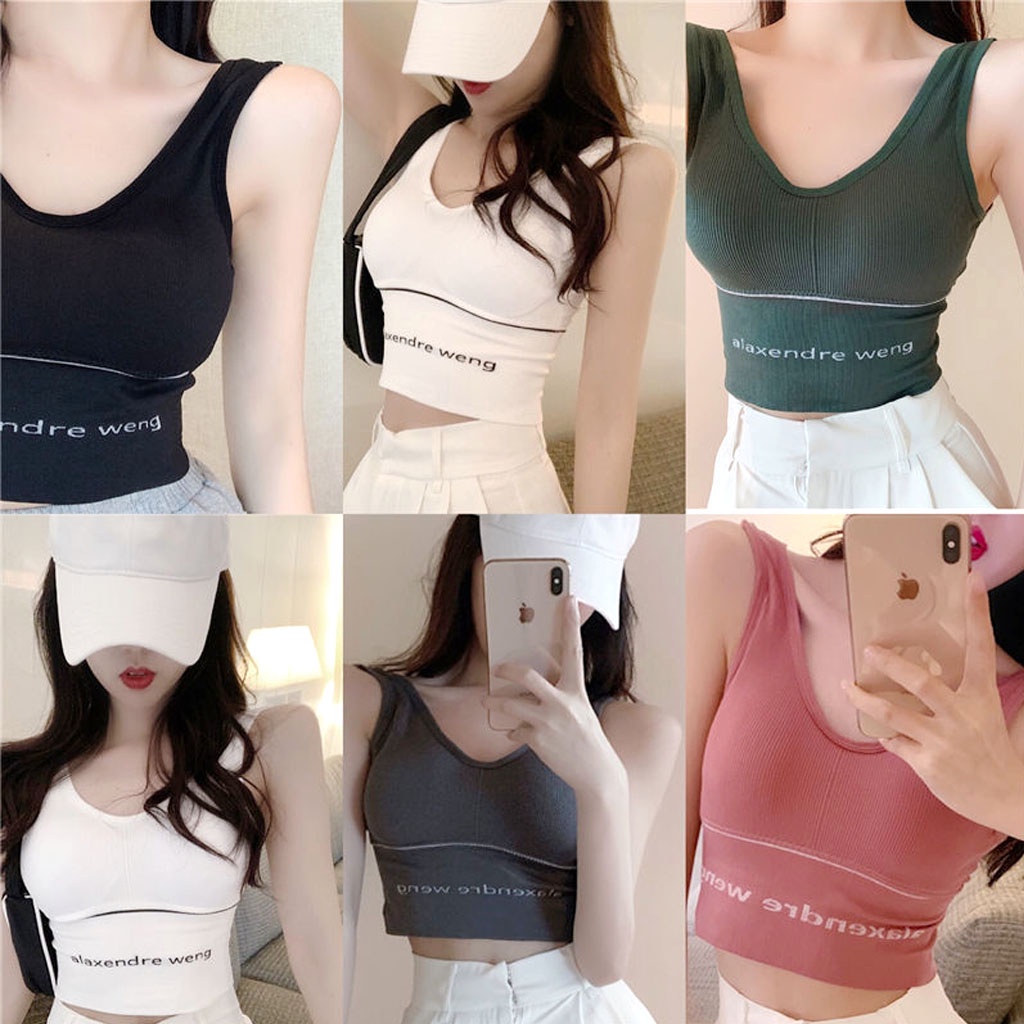 Đồ tập gym nữ ngắn, áo bra croptop ôm body co giãn thấm hút mồ hôi Free Size A03