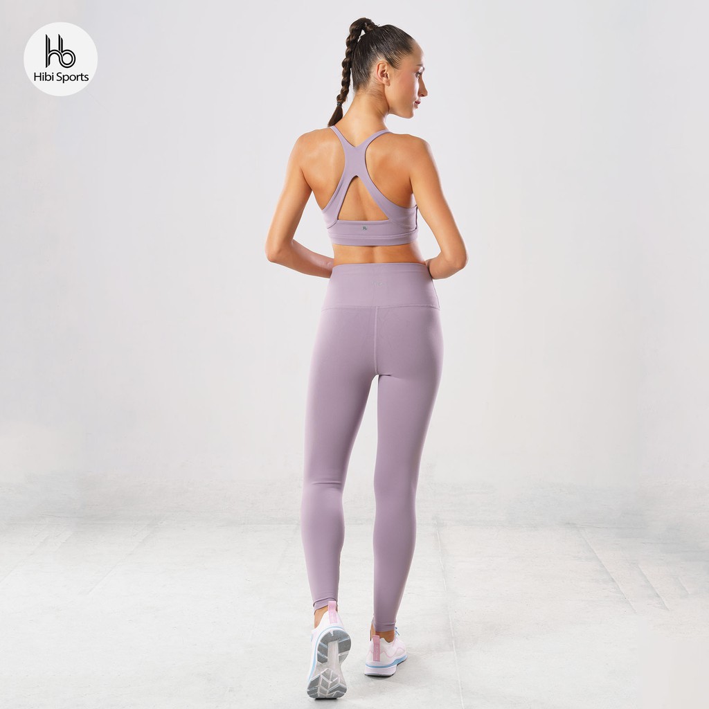 Set đồ tập yoga Luxury Hibi Sports H138, áo bra thể thao khoét lưng tam giác, quần