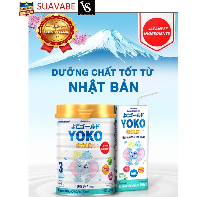Một thùng SỮA BỘT PHA SẴN YOKO - LỐC 4 HỘP X 180ML /110ML