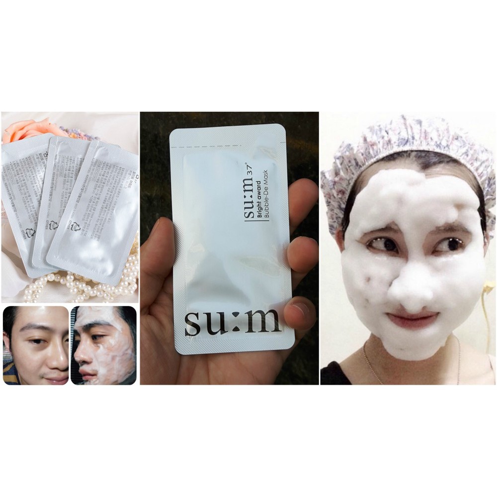 Mặt Nạ Sủi Bọt Thải Độc Da Sum37 Bright Award Bubble De Mask - Amora Skinlab | Thế Giới Skin Care