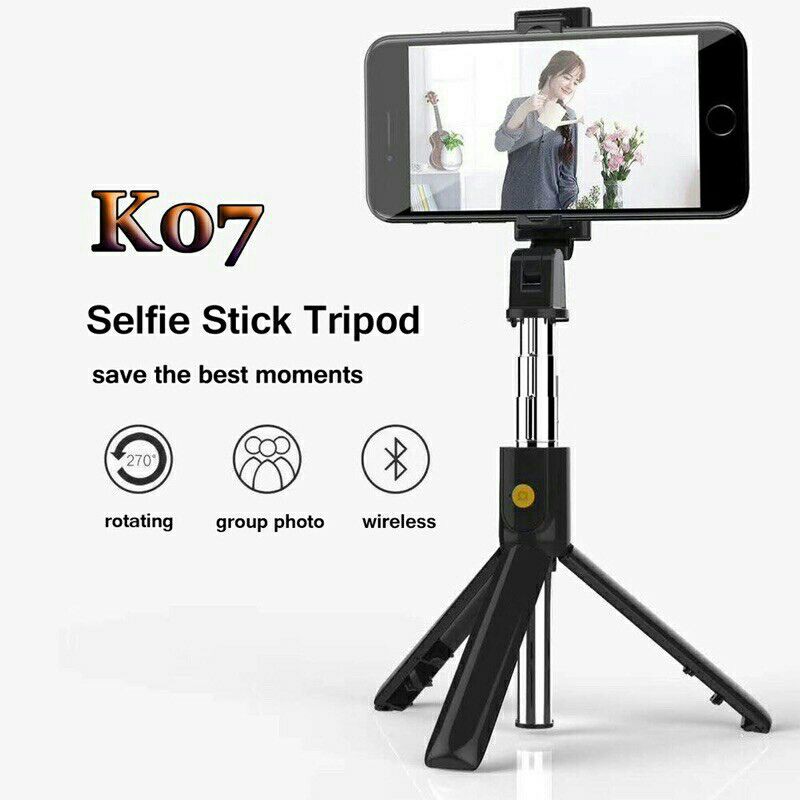 Gậy tự sướng bluetooth K07, Gậy selfie bluetooth kiêm tripods 3 chân | BigBuy360 - bigbuy360.vn