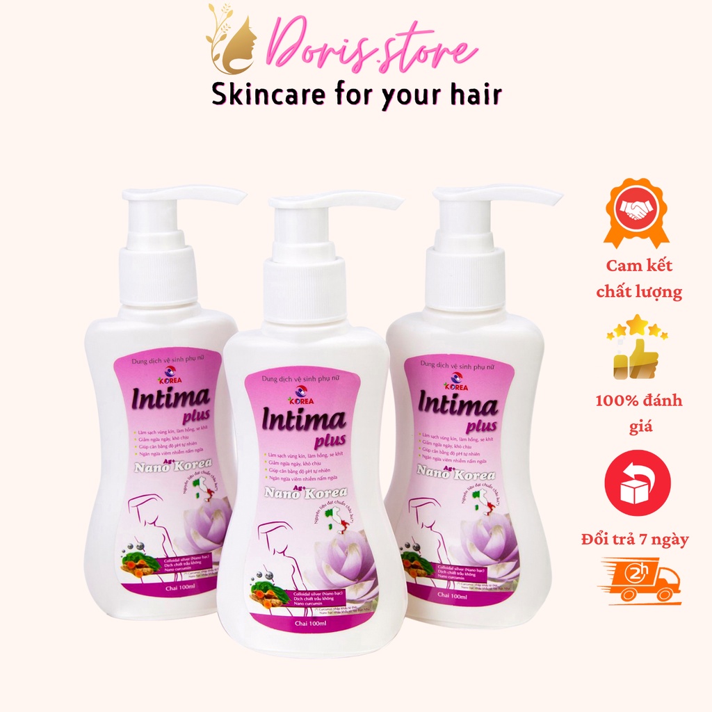 Dung Dịch Vệ Sinh Phụ Nữ Intima Plus 150ml Dạng Gel , nước rửa phụ khoa se khít vùng kín kháng khuẩn khử mùi hôi